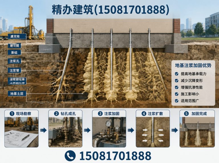 武安市厂房地面下沉注浆展示图